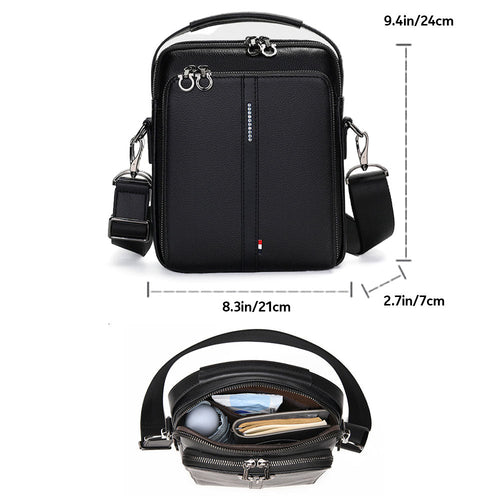 Aegis Water - Resistant Leather Messenger Bag - Moderno Collections