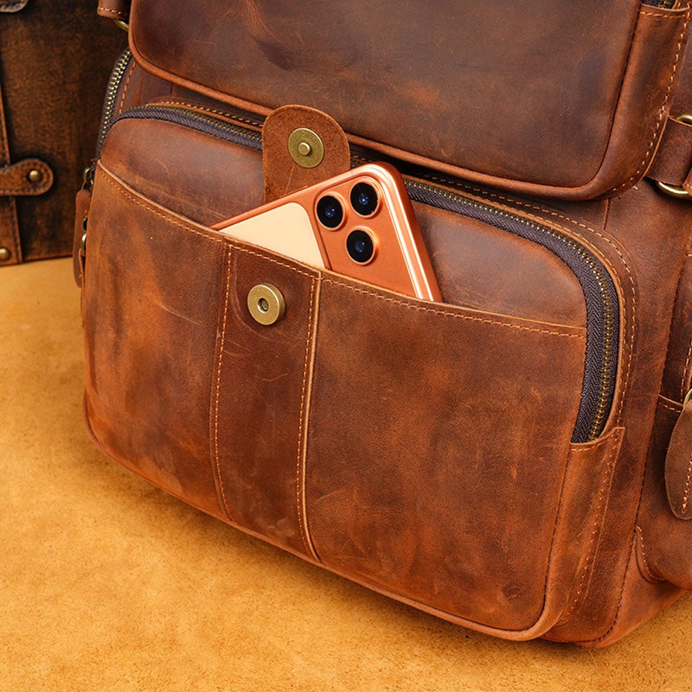 BreathCore Leather Backpack - Moderno Collections