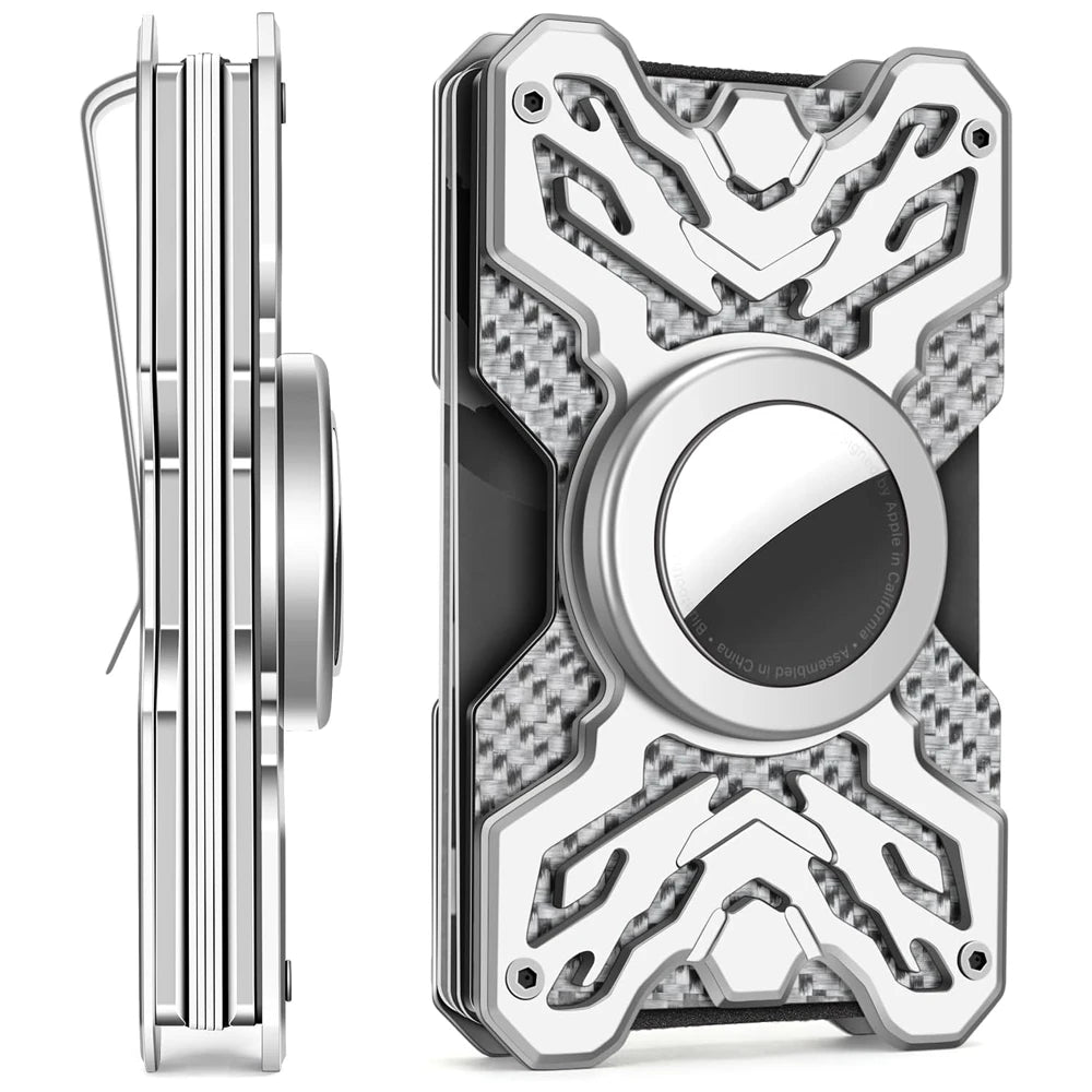 CarbonShield Minimalist AirTag Wallet - Moderno Collections