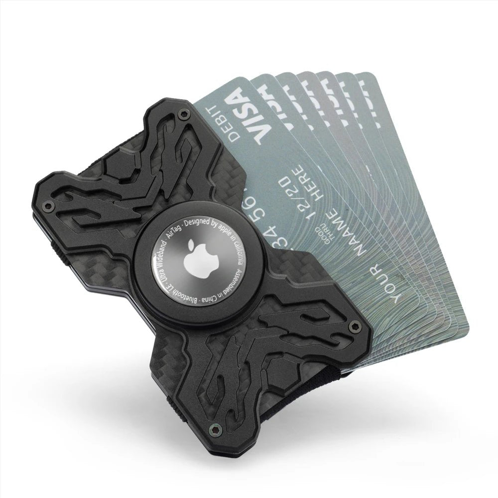 CarbonShield Minimalist AirTag Wallet - Moderno Collections