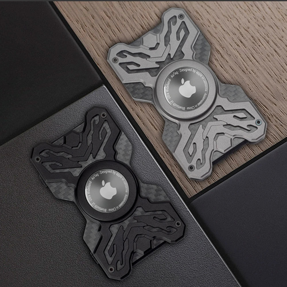 CarbonShield Minimalist AirTag Wallet - Moderno Collections