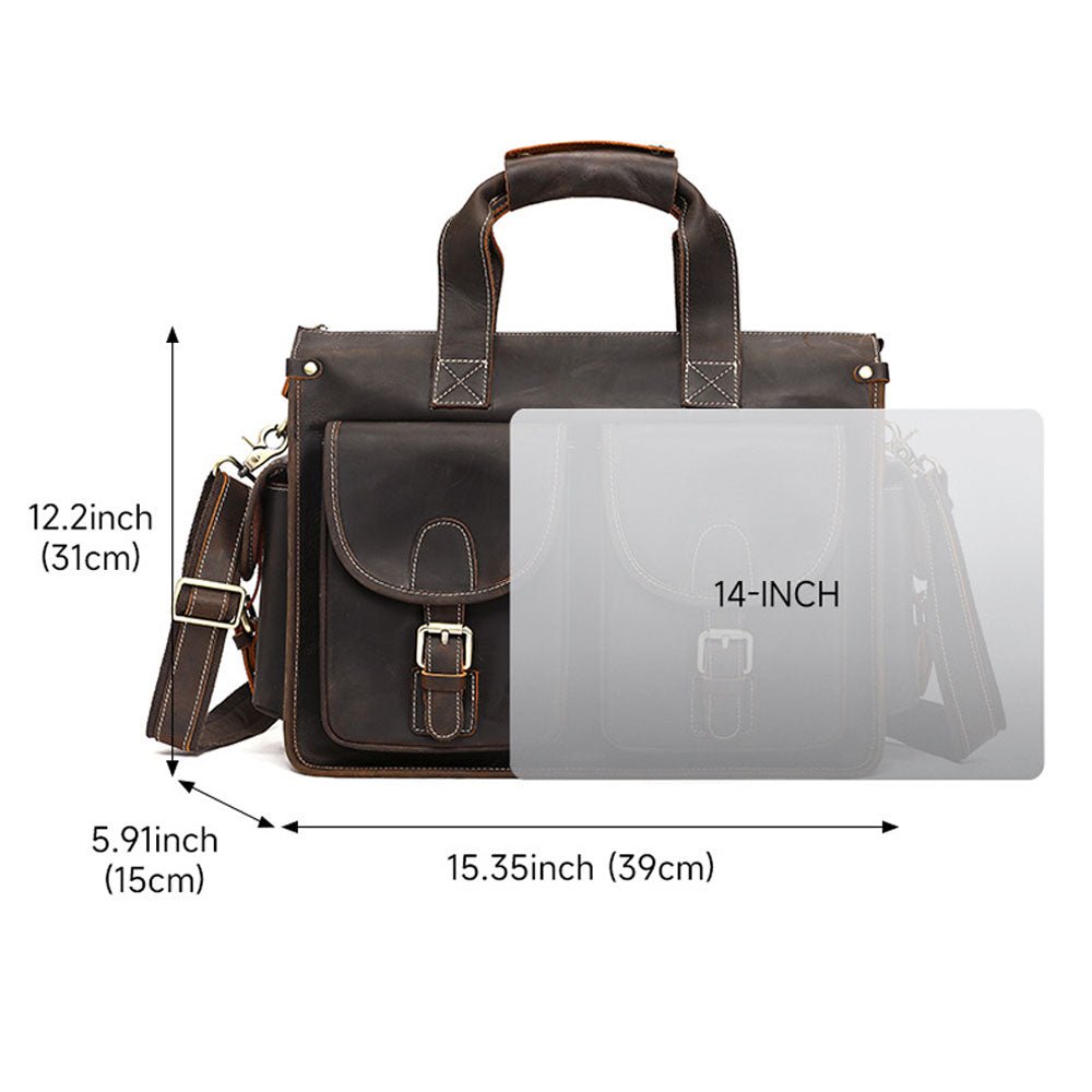 GoBag Leather Messenger Bag - Moderno Collections