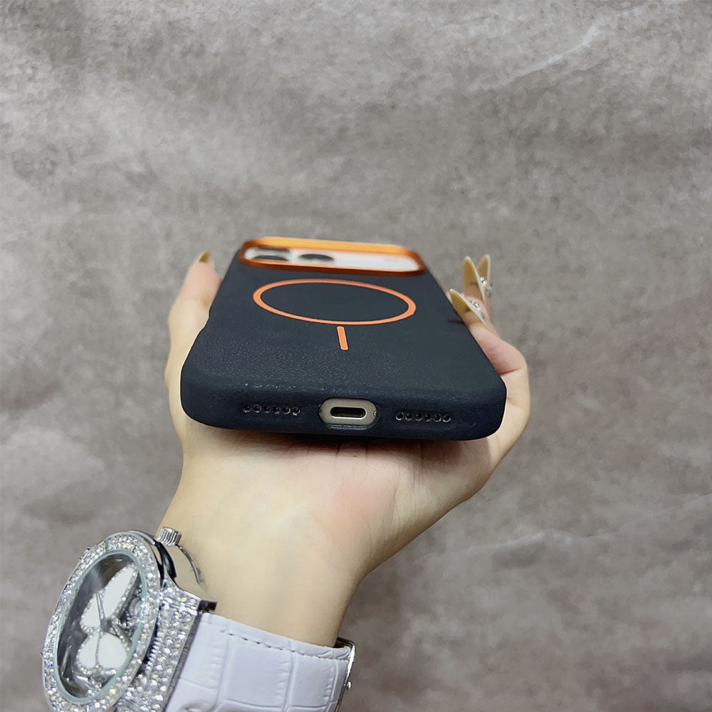 Patina Textured Leather MagSafe iPhone Case - Moderno Collections