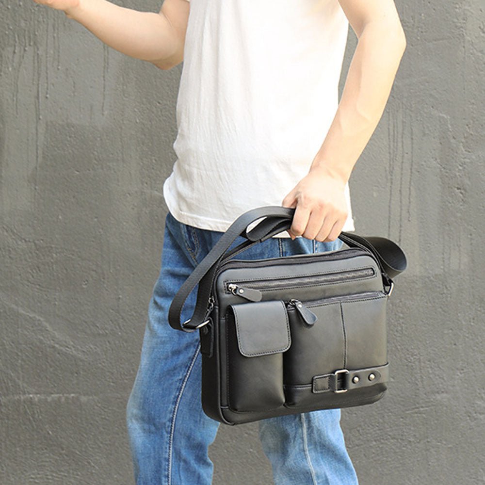 RetroFlex Genuine Leather Messenger Bag - Moderno Collections