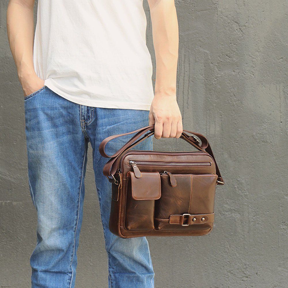 RetroFlex Genuine Leather Messenger Bag - Moderno Collections