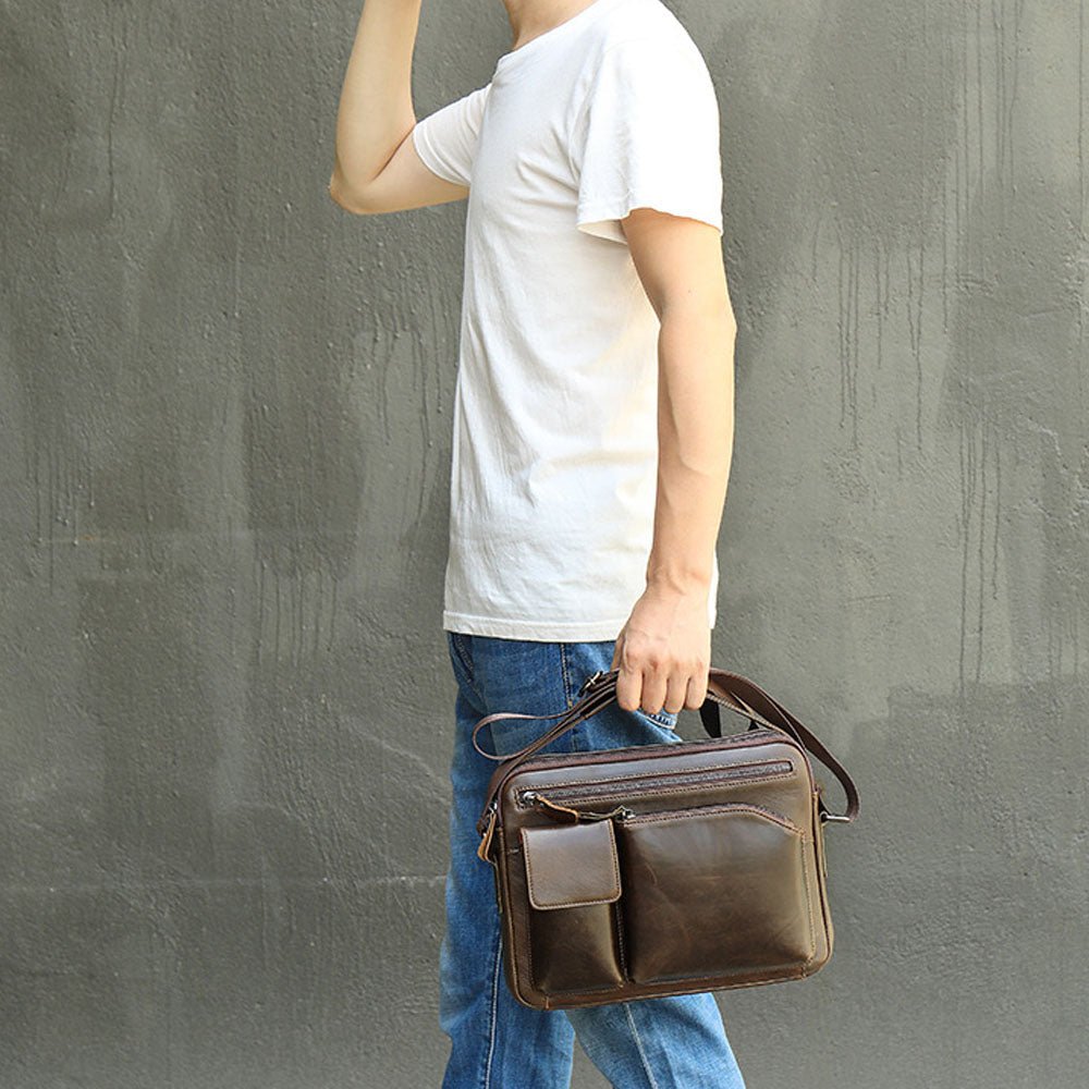 RetroFlex Genuine Leather Messenger Bag - Moderno Collections