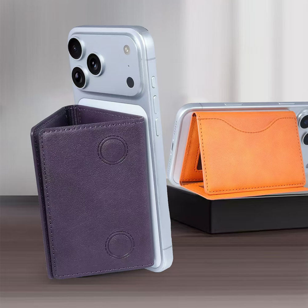 TriFold Snap MagSafe Leather Wallet - Moderno Collections