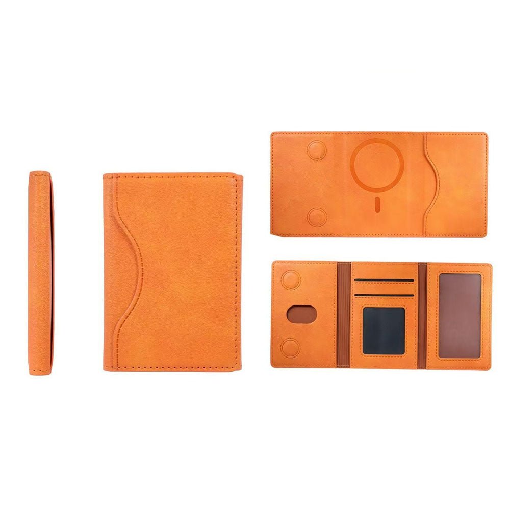 TriFold Snap MagSafe Leather Wallet - Moderno Collections