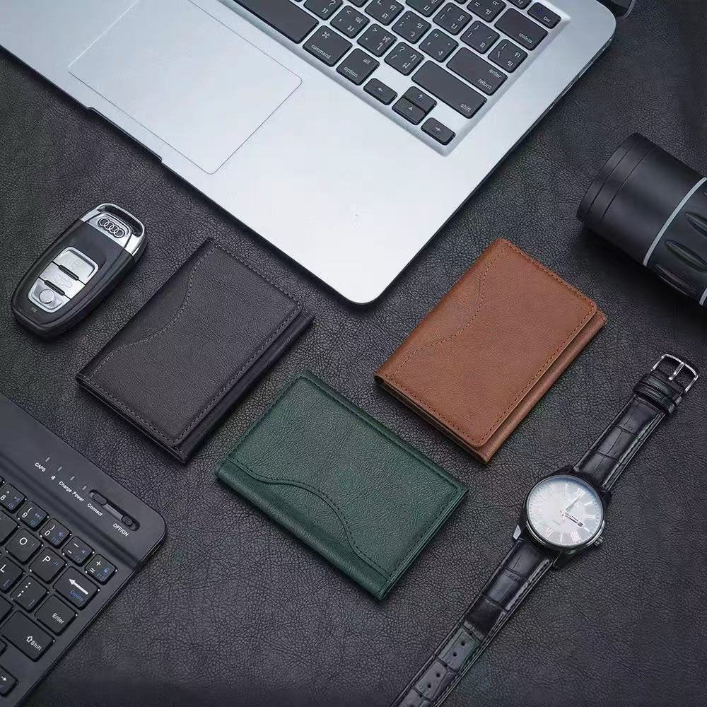 TriFold Snap MagSafe Leather Wallet - Moderno Collections