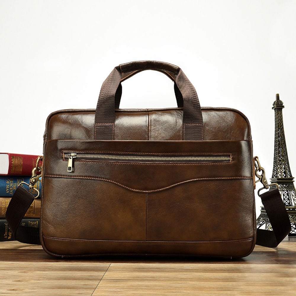 Virelo Alloy Leather Messenger Bag - Moderno Collections