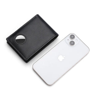 Thumbnail for Genuine Leather Wallet With Airtag Pouch - Moderno Collections