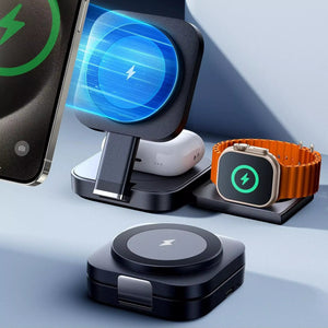 Thumbnail for PortaMag Trio: Compact 3-in-1 MagSafe Charging Hub - Moderno Collections