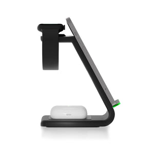 Thumbnail for Premium 3 in 1 Fast Wireless Charging Stand for iPhone, Apple Watch & AirPods - Moderno Collections