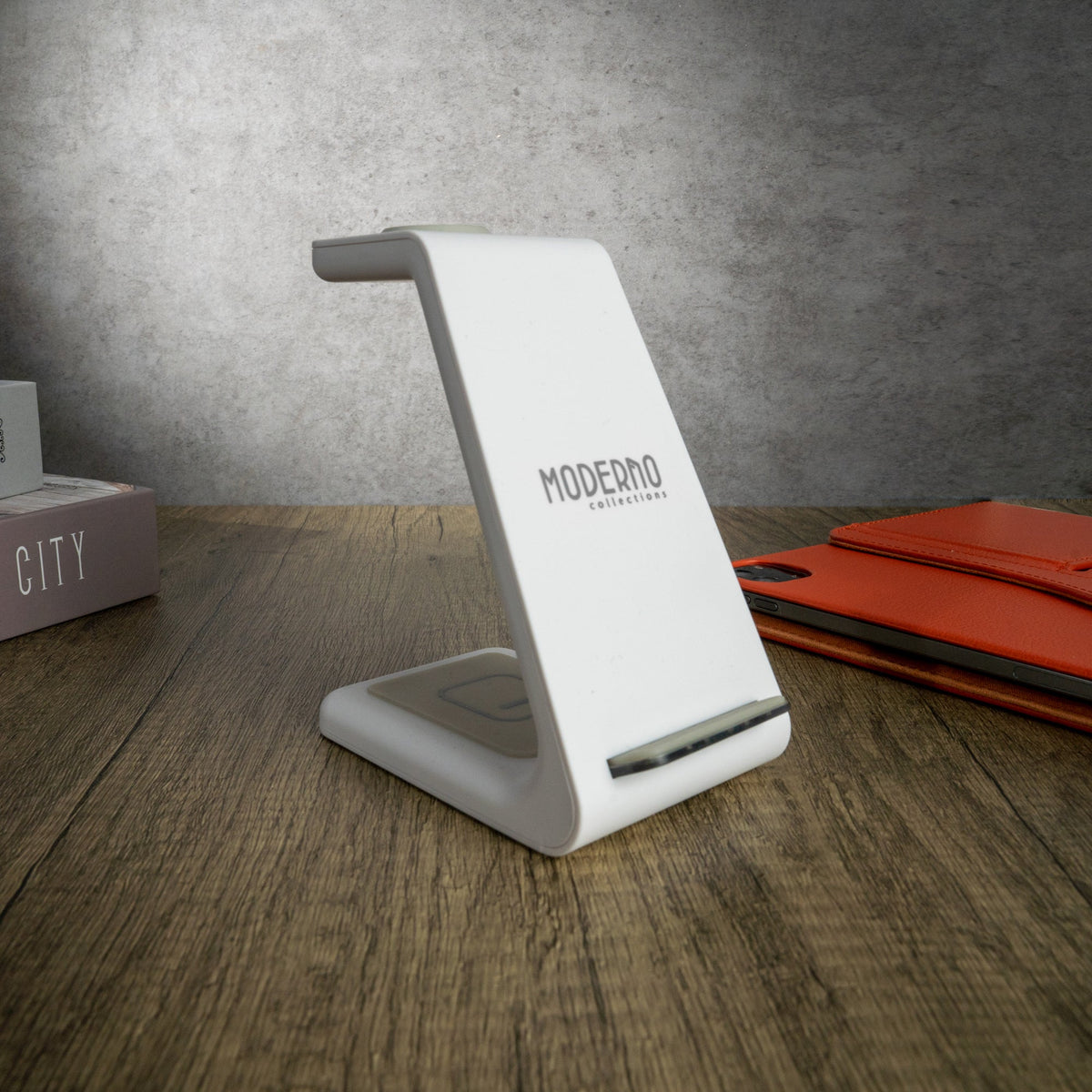 Premium 3 in 1 Fast Wireless Charging Stand for iPhone, Apple Watch & AirPods - Moderno Collections